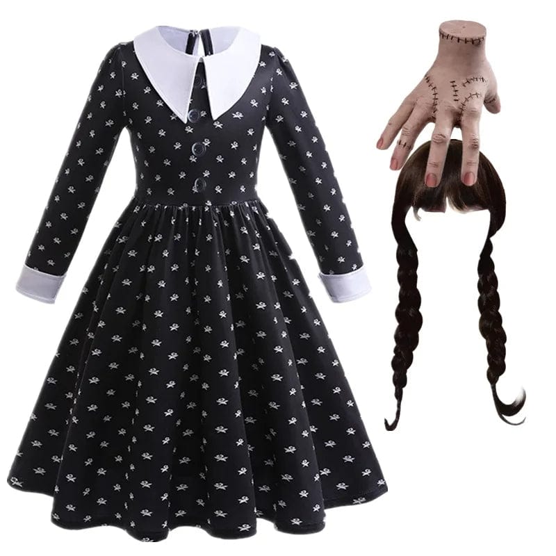 Wednesday Addams Costume Kids Spring Autumn Dresses