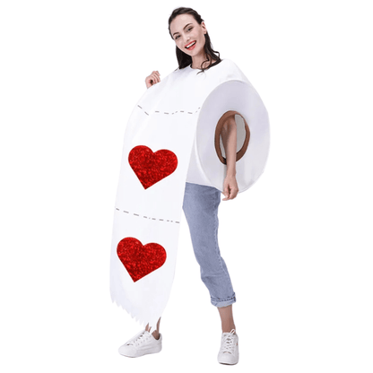 Couples Halloween Costumes Spoof Toilet Paper Roll Style