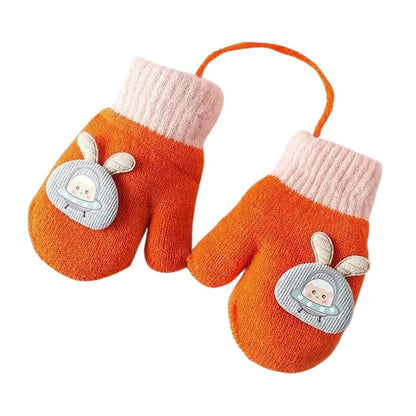 Cartoon Baby Knit Mittens