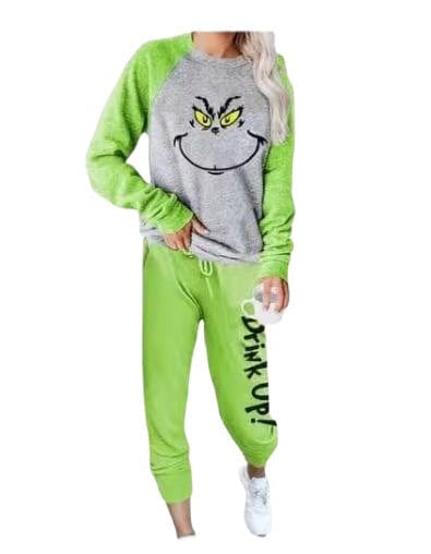 Grinch "Drink Up" Loungewear Set