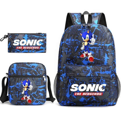 Sonic Backpack Three-piece Set With Shoulder Bag