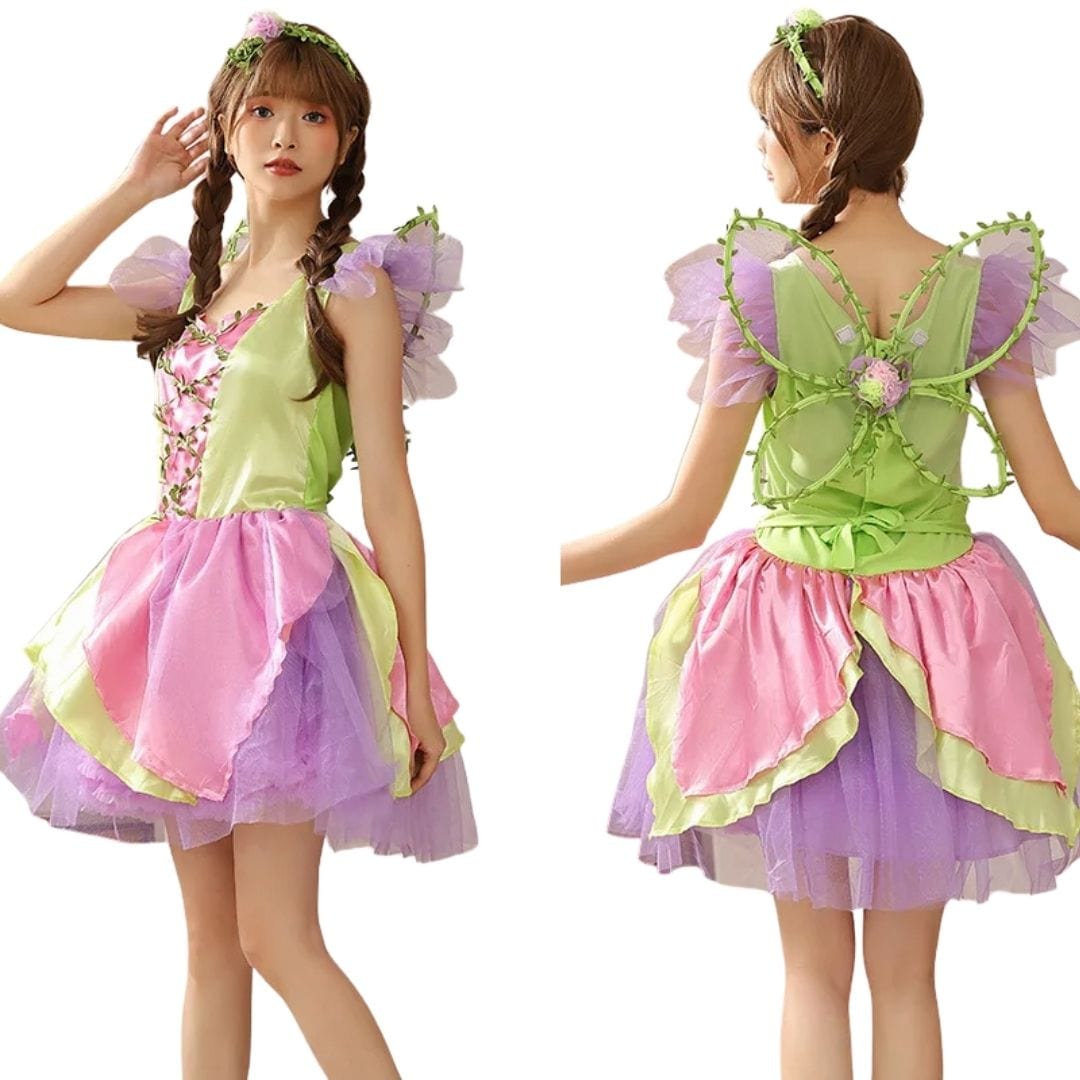 Fairy Costume Women Pink Flower Fairy Princess