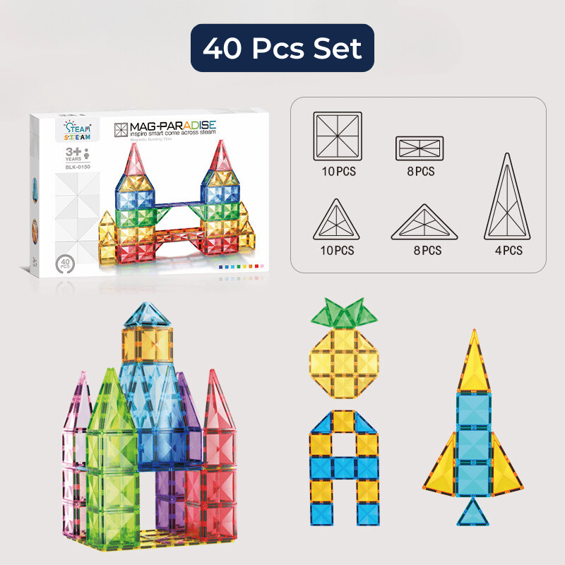 Magnetic Blocks Castle Building Set