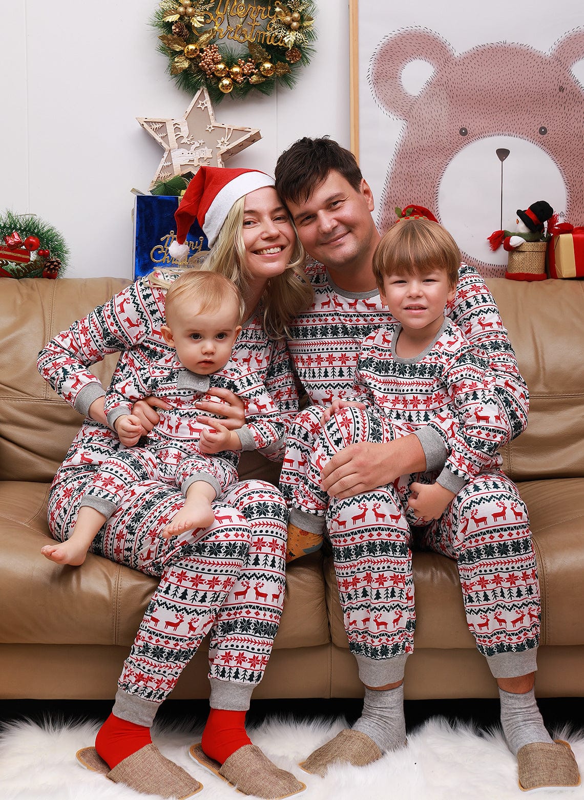 Cozy Nordic Christmas Family Pajama Set