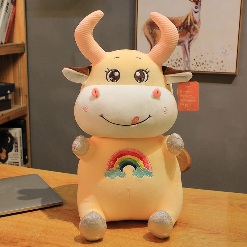 Rainbow Dreams Cow Stuffed Animal