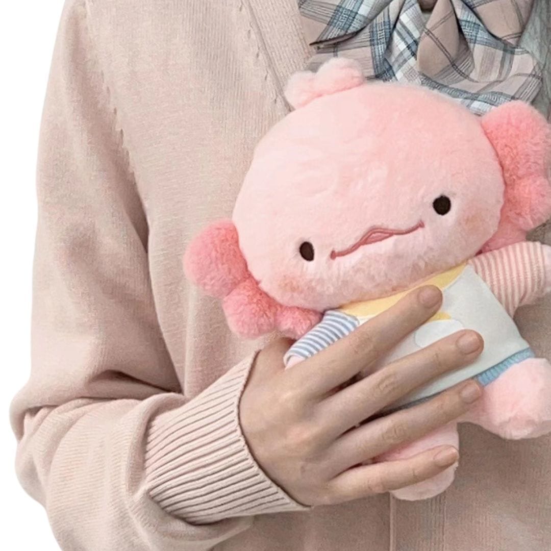 Cute Axolotl Plush Doll with Outfit