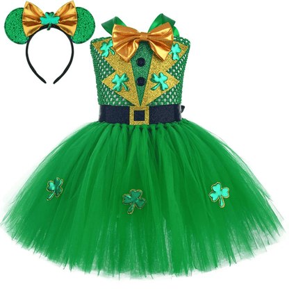 Leprechaun Costume - Girls' Tutu Dress with Headband