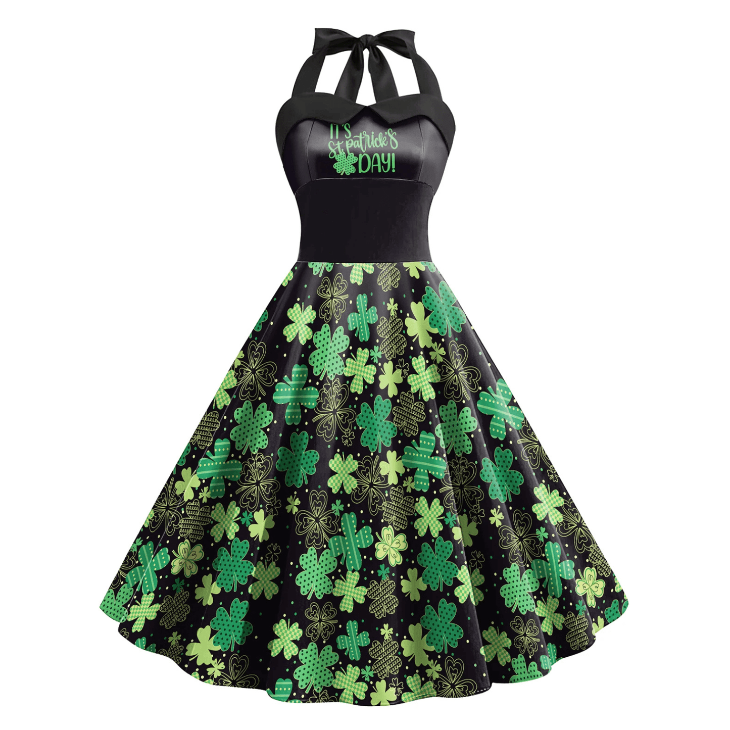 Leprechaun Costume - Women's Halterneck St. Patrick's Day Dress