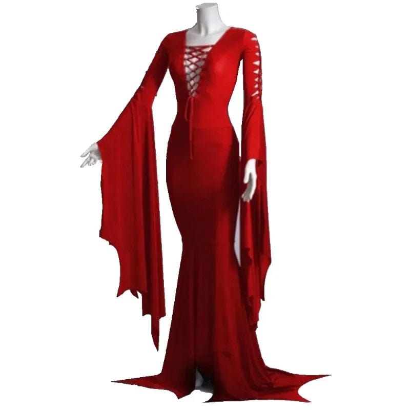 Vampire Costume Women Gothic Flared Sleeve