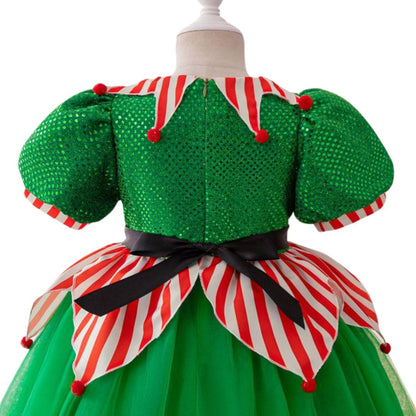 Jolly Elf Princess Kids Costume