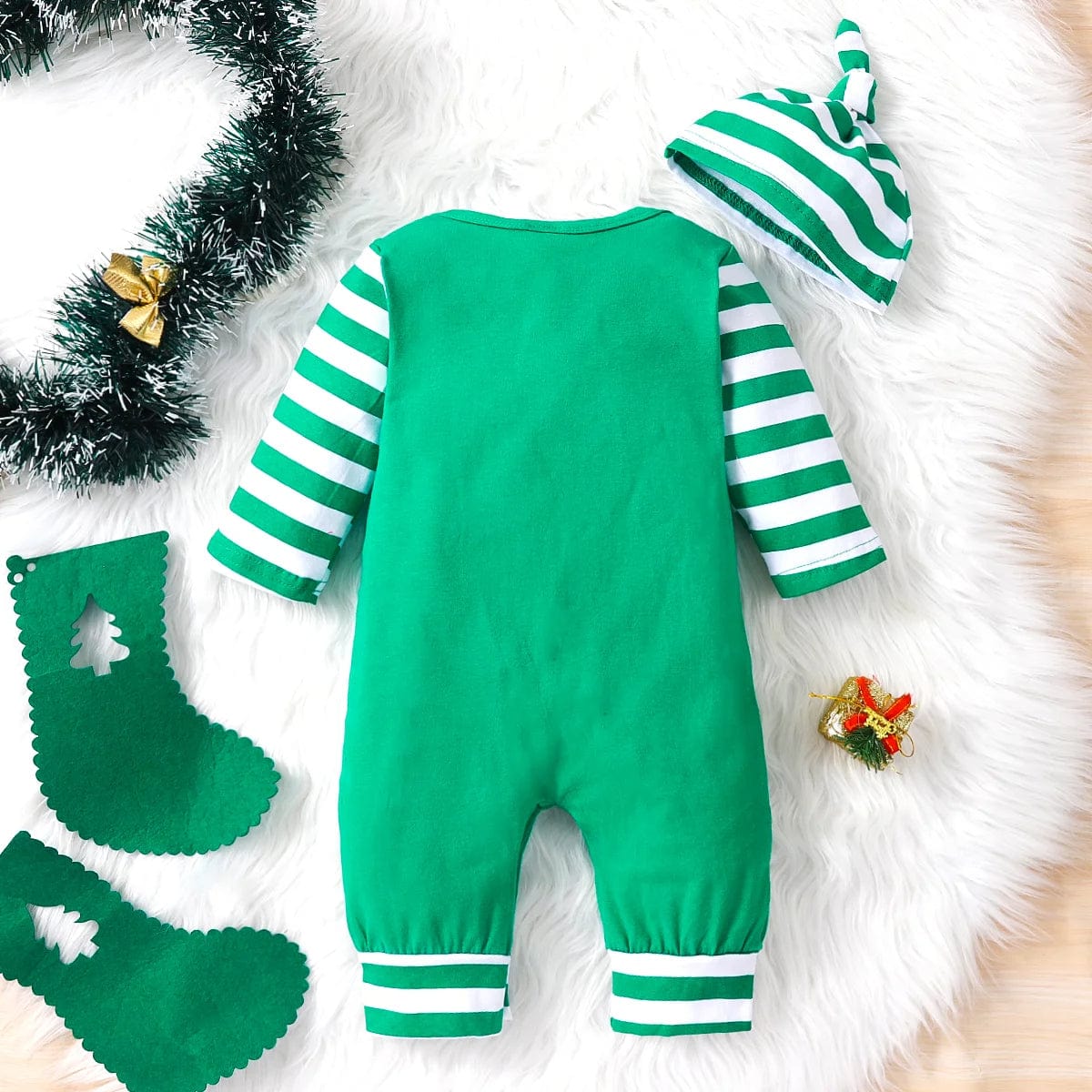 My 1st Christmas Baby Romper Pajamas