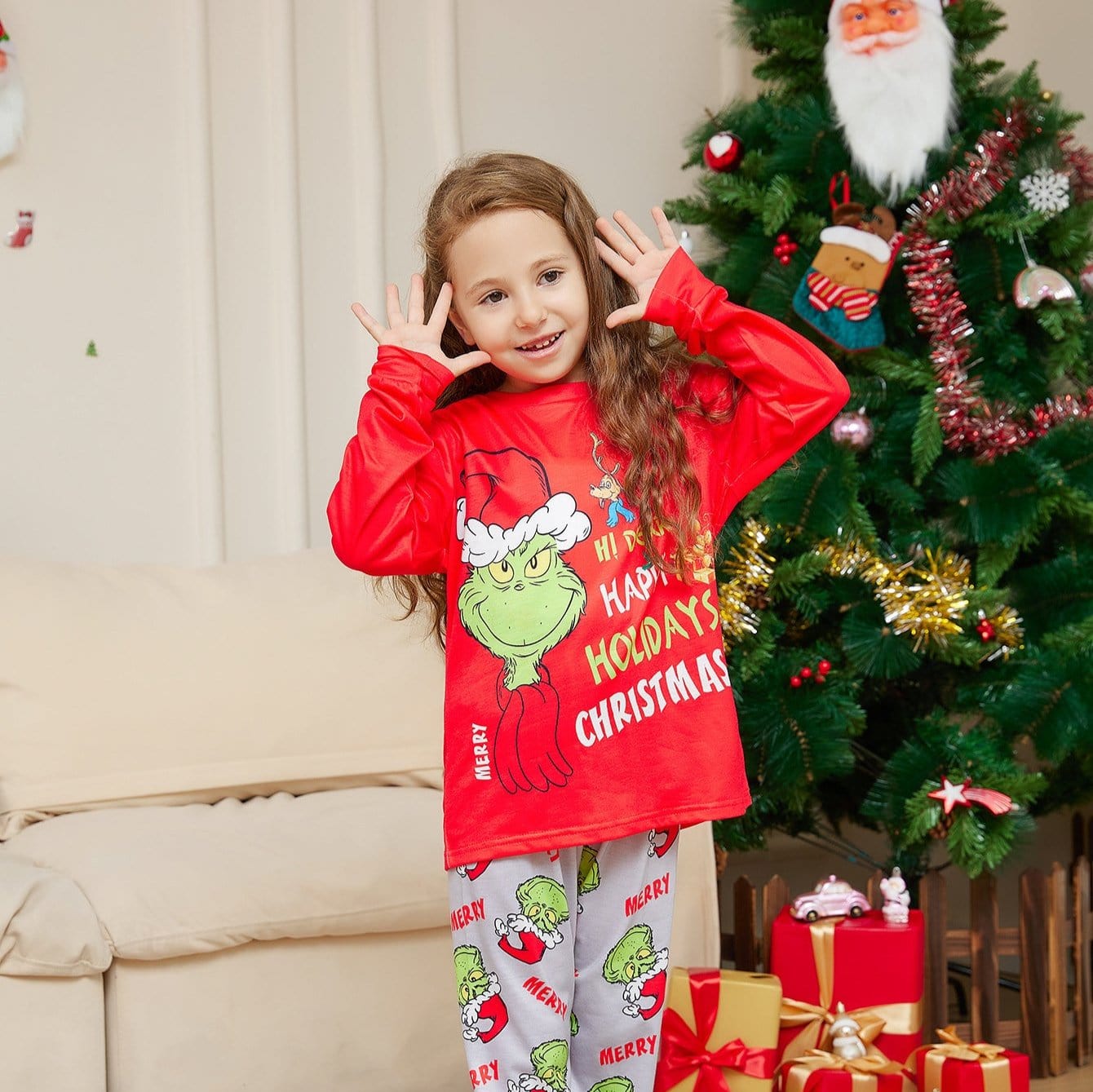 Grinch Family Christmas Pajama Set