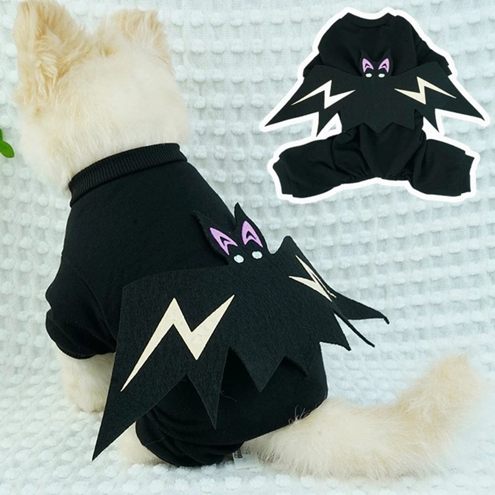 Dog Halloween Costume Luminous Bat Clothes