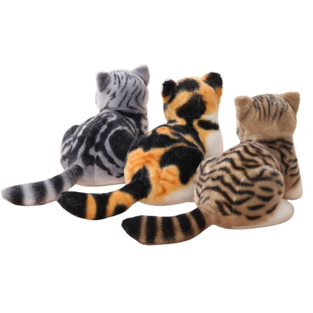 Realistic Calico Cat Plush 10.2 in