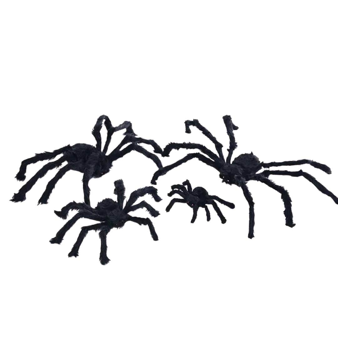 Giant Halloween Plush Spider Decoration - 12" to 79"