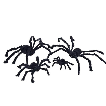 Giant Halloween Plush Spider Decoration - 12" to 79"