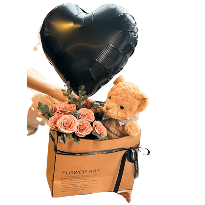 Eternal Rose Luxury Rose Bear Gift Bouquet Set