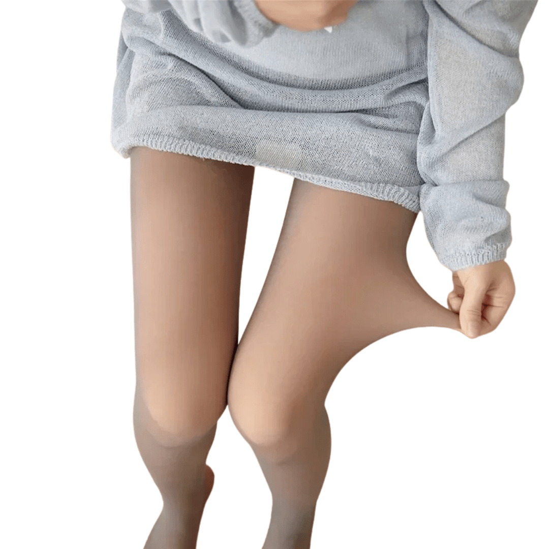 Fleece Lined Winter Tights - Comfortable Warm Leggings for Women