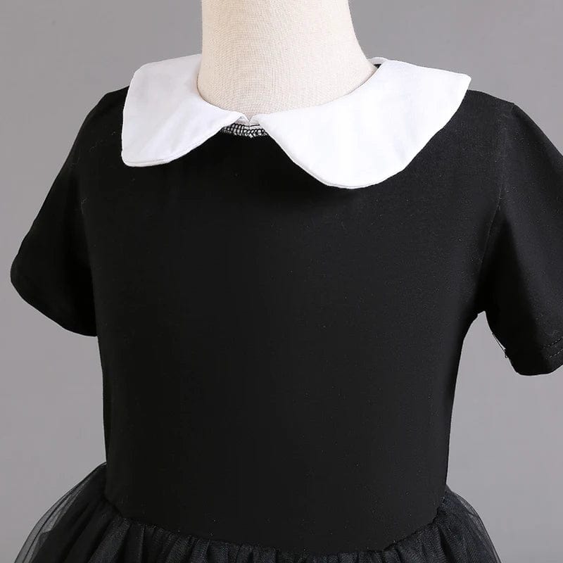 Wednesday Addams Costume Kids Party Black Gothic