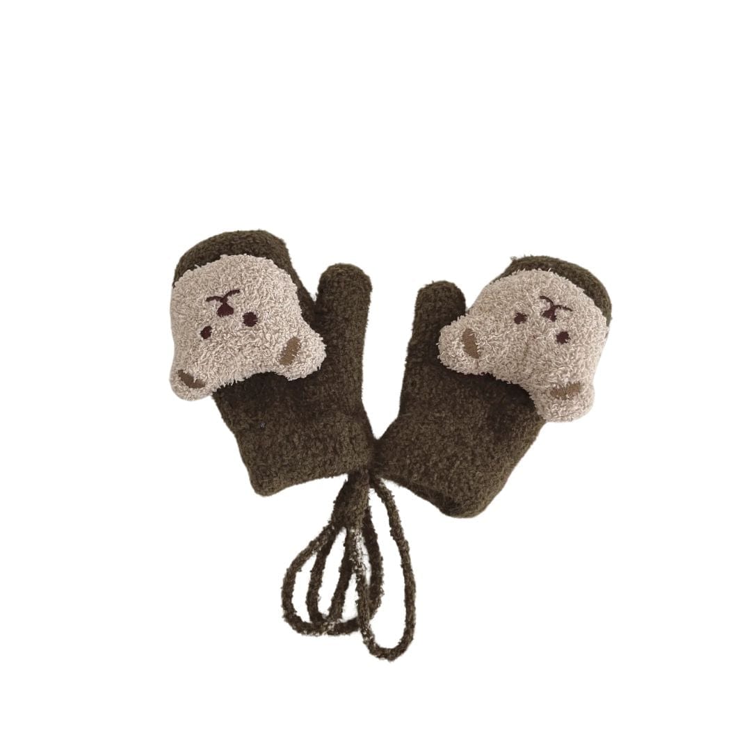 Baby Bear Knitted Mittens