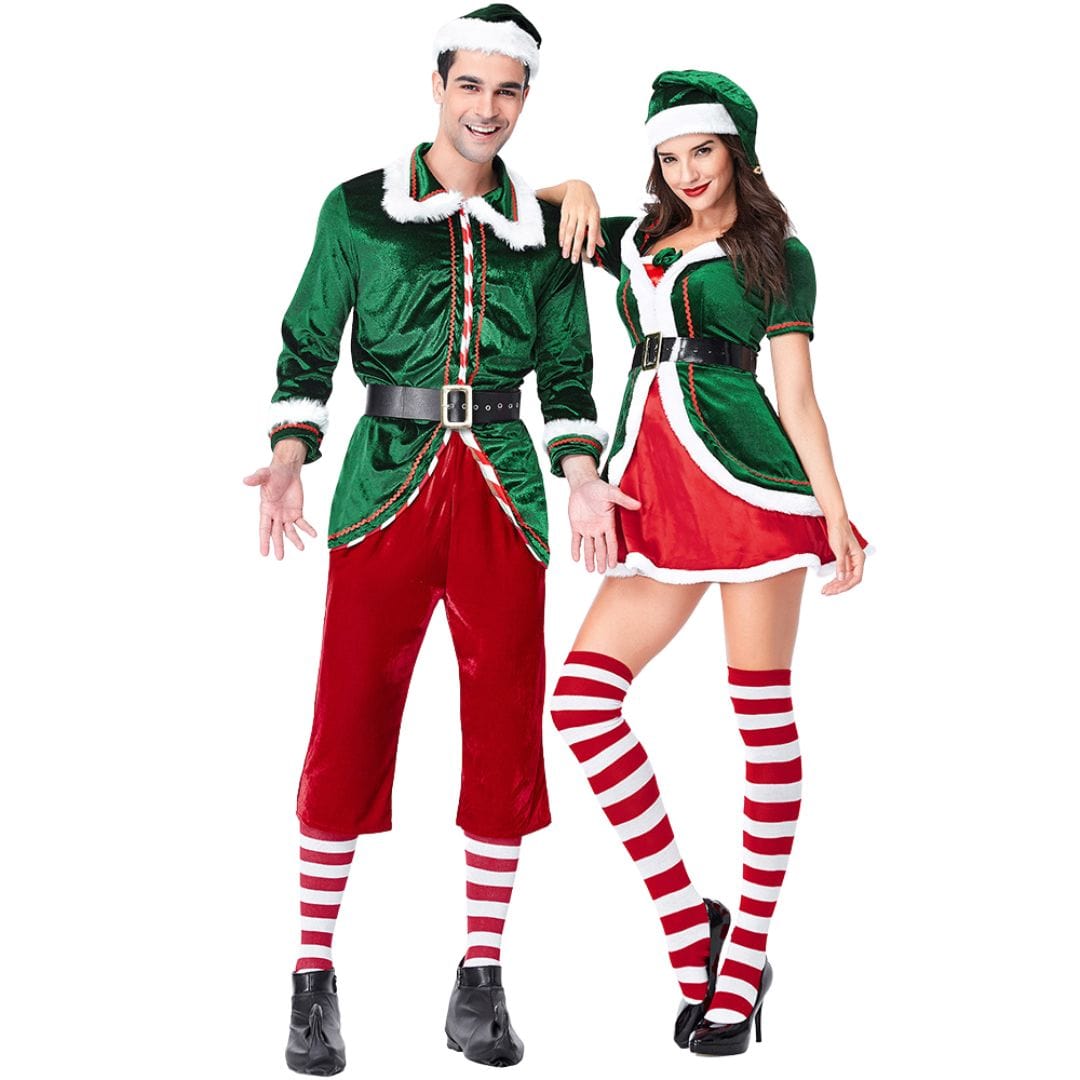 Classic Men's Christmas Elf Costume Set