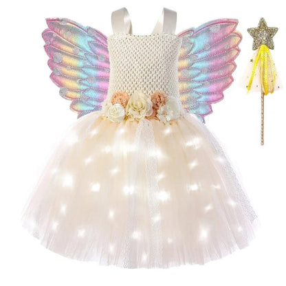 Fairy Costume Girls Fairy Tutu Dress with Wings