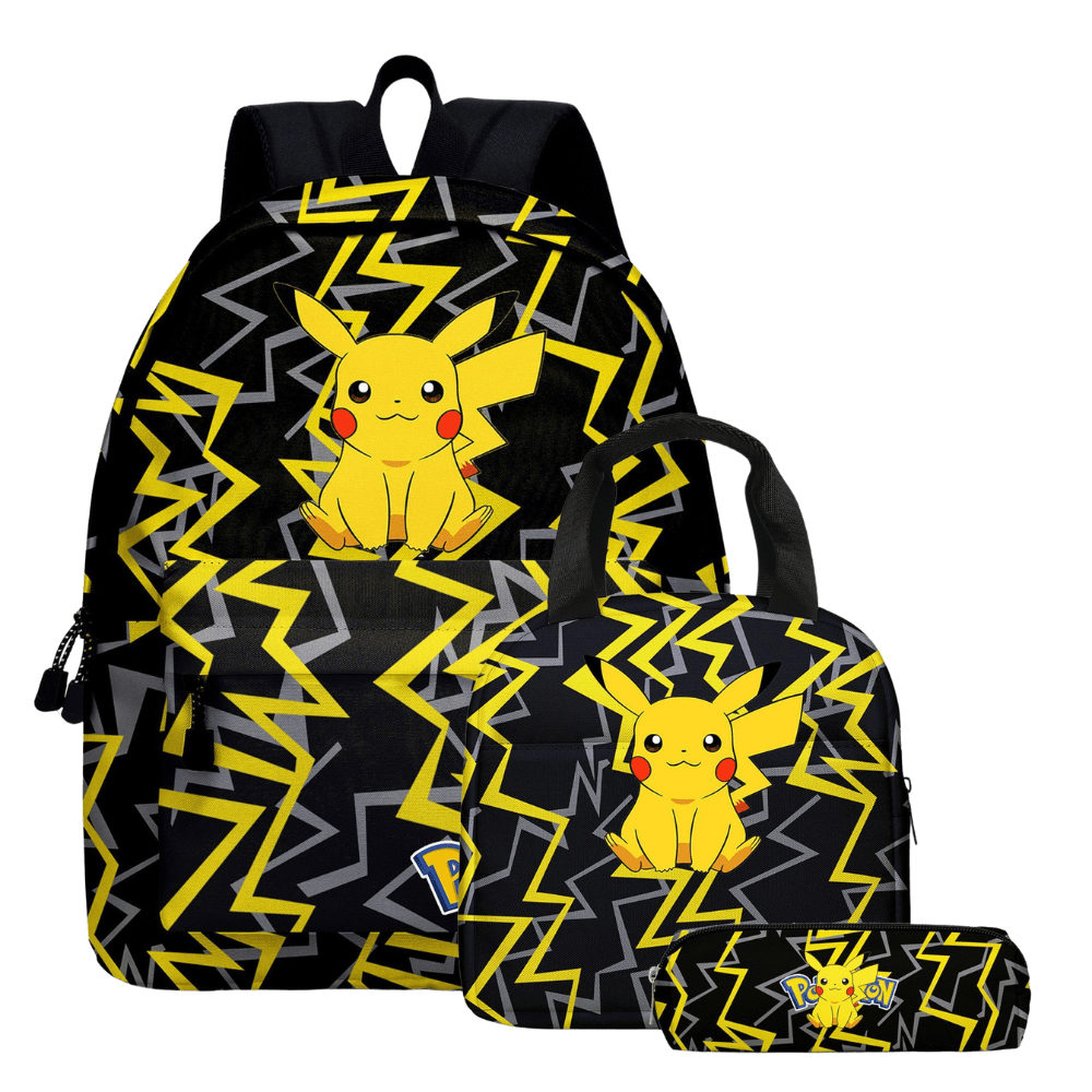 Pokemon Backpack with Lunch Bag and Pencil Case