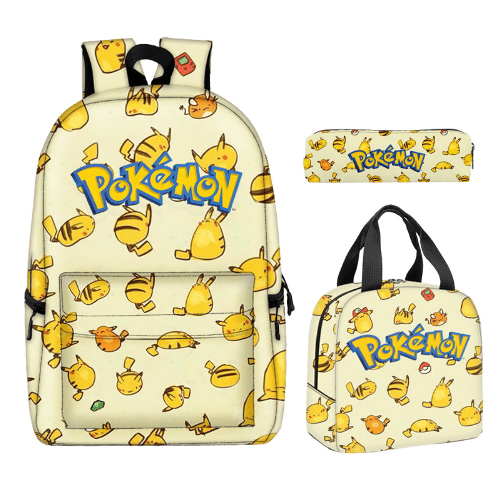 Pokemon Backpack with Lunch Bag and Pencil Case