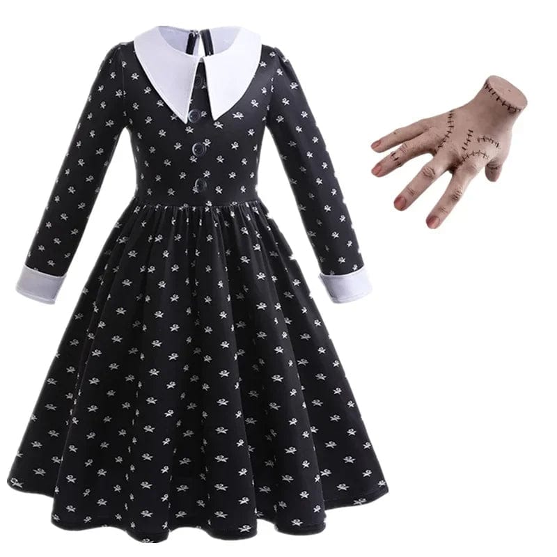 Wednesday Addams Costume Kids Spring Autumn Dresses