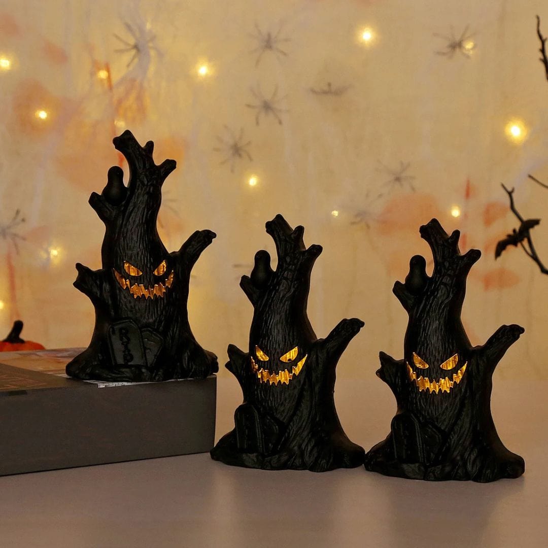 Halloween Decoration LED Ghost Tree Light