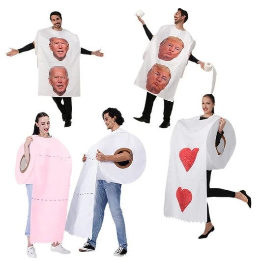 Couples Halloween Costumes Spoof Toilet Paper Roll Style