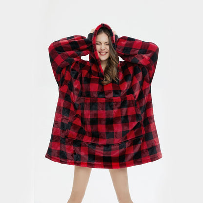 Plaid Comfort Blanket Hoodie