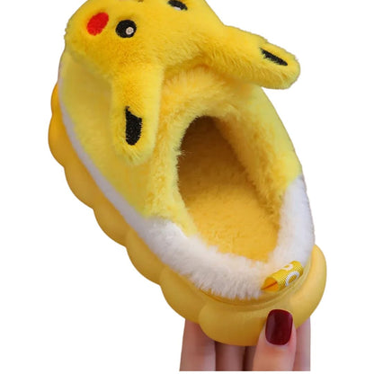 Pikachu Plush Winter Slippers