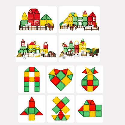 Farm Animal Magnetic Blocks Set