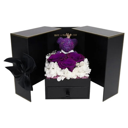 Eternal Rose Luxury Rose Bear Gift Box