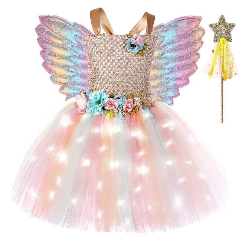 Fairy Costume Girls Fairy Tutu Dress with Wings