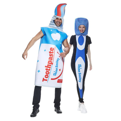 Couples Halloween Costumes Toothbrush and Toothpaste Costume