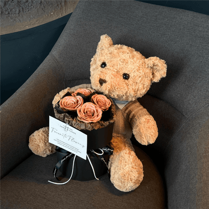 Eternal Rose Luxury Rose Bear Gift Bouquet Set