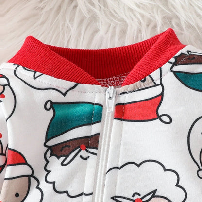 Gingerbread Santa Baby Christmas Pajamas Set