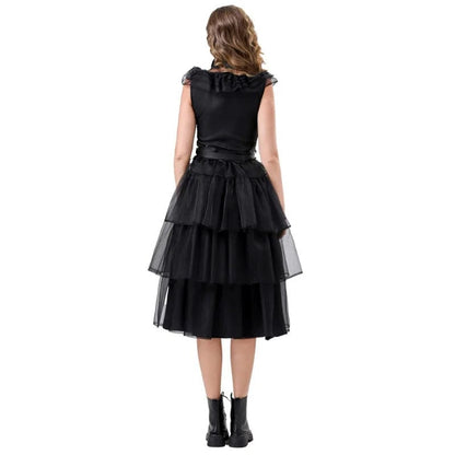 Wednesday Addams Costume Black Prom Dress