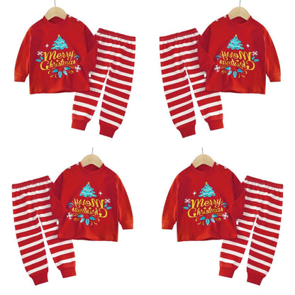 Merry Christmas Striped Pajama Set for Kids