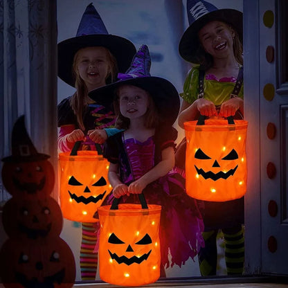 Halloween Decoration LED Pumpkin Trick-or-Treat Bag