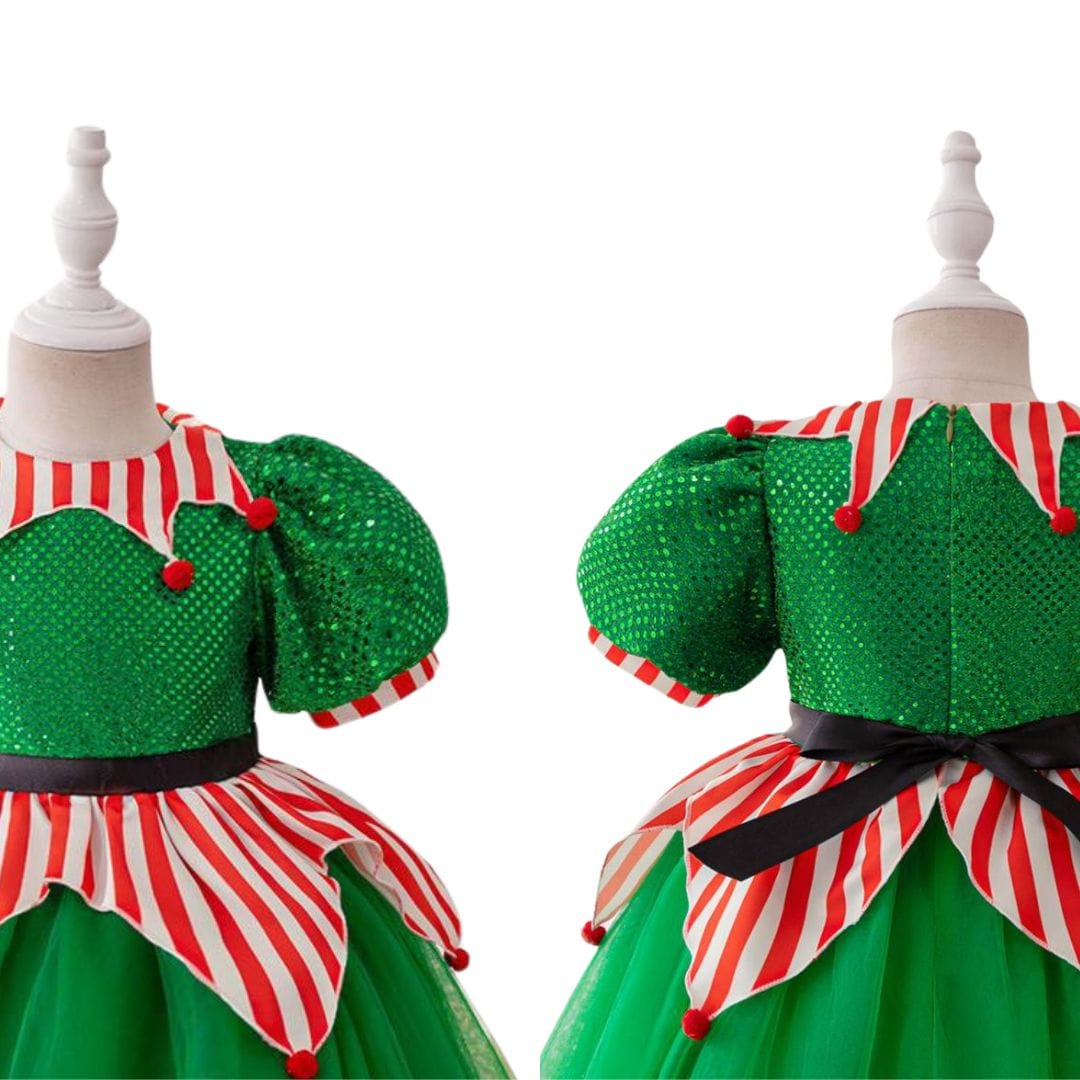 Jolly Elf Princess Kids Costume