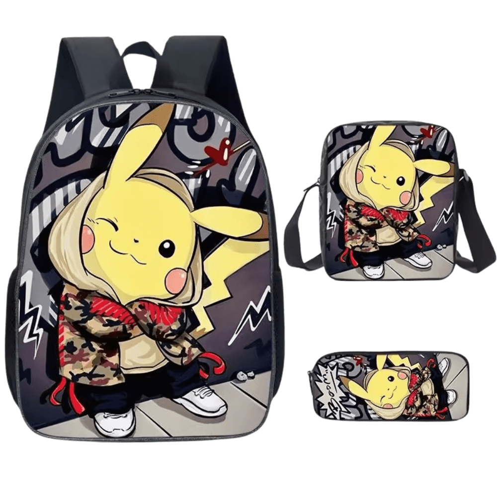 Pokemon Backpack 3-Piece Set for Boys and Girls