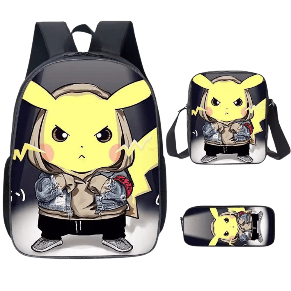 Pokemon Backpack 3-Piece Set for Boys and Girls