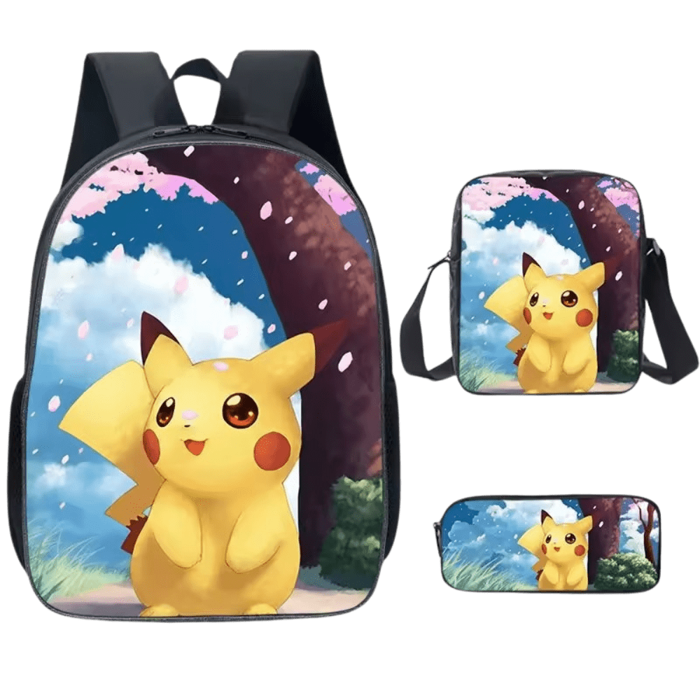 Pokemon Backpack 3-Piece Set for Boys and Girls