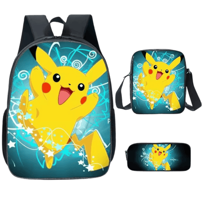 Pokemon Backpack 3-Piece Set for Boys and Girls