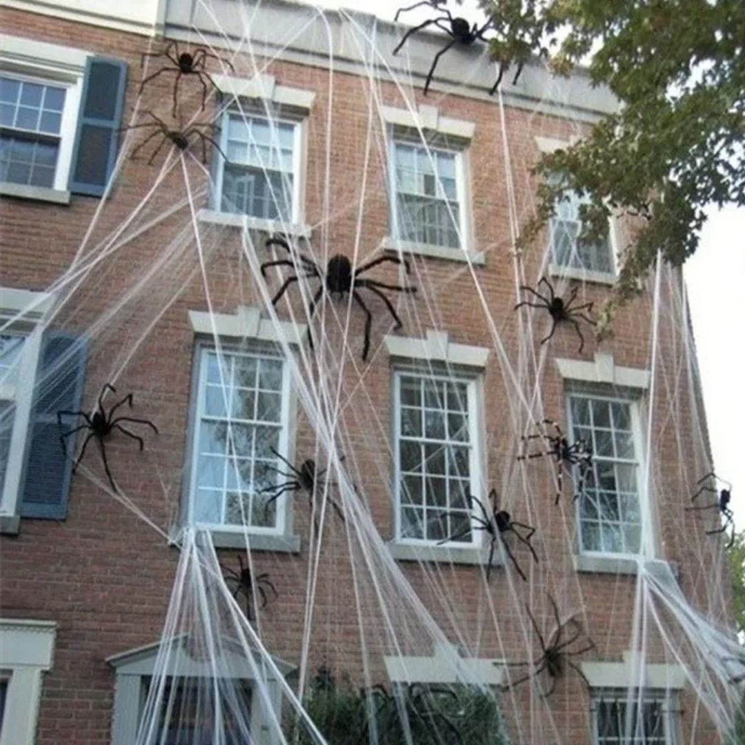 Giant Halloween Plush Spider Decoration - 12" to 79"