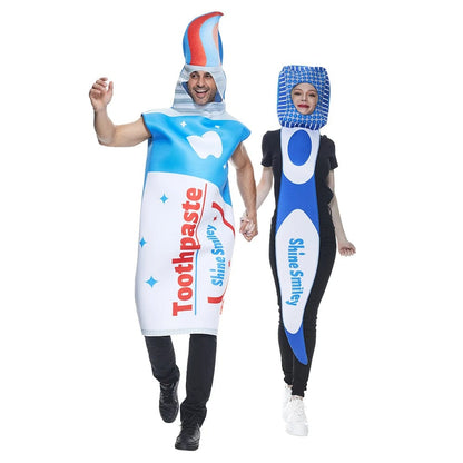 Couples Halloween Costumes Toothbrush and Toothpaste Costume