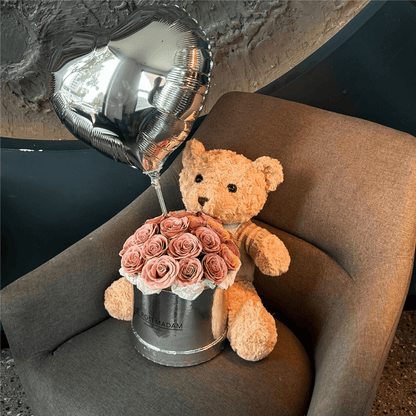 Eternal Rose Luxury Rose Bear Gift Bouquet Set